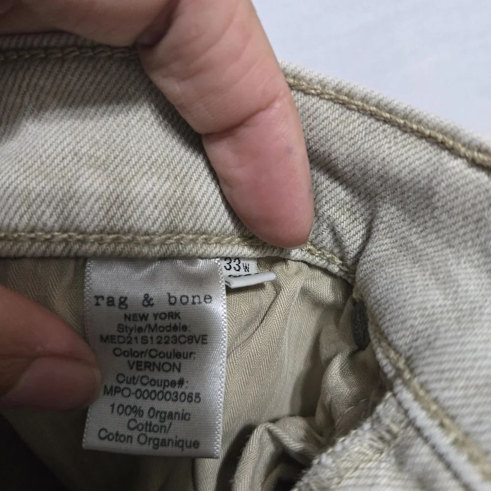 Rag & Bone Tan Chino Pants Classic Cotton Twill